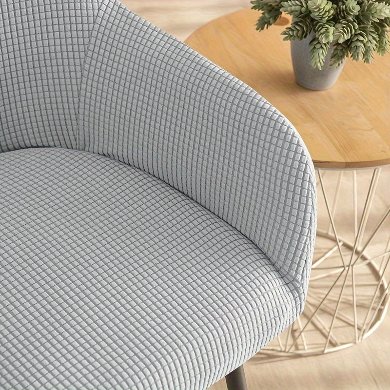 Zamonaviy uslubda yuqori qulaylik dizayni bilan cho'ziladigan mato stul qoplamasi, uy va mehmonxona ovqatlanish stullari uchun.