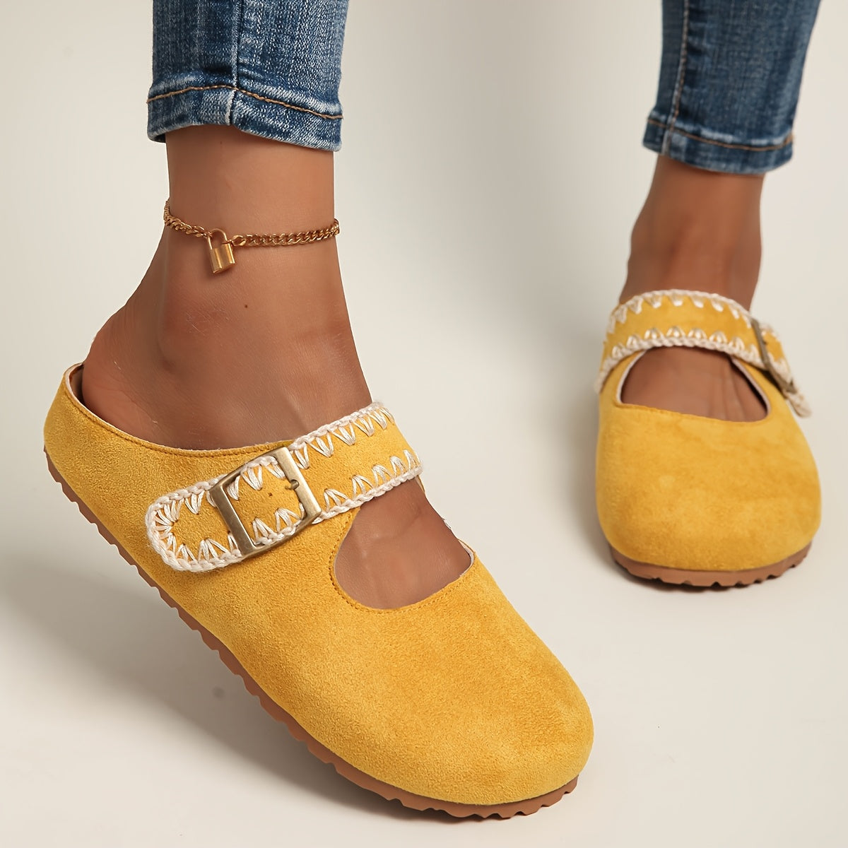 Women's Pink Slip-On Platform Sandals with Cushioned EVA Sole and Bow