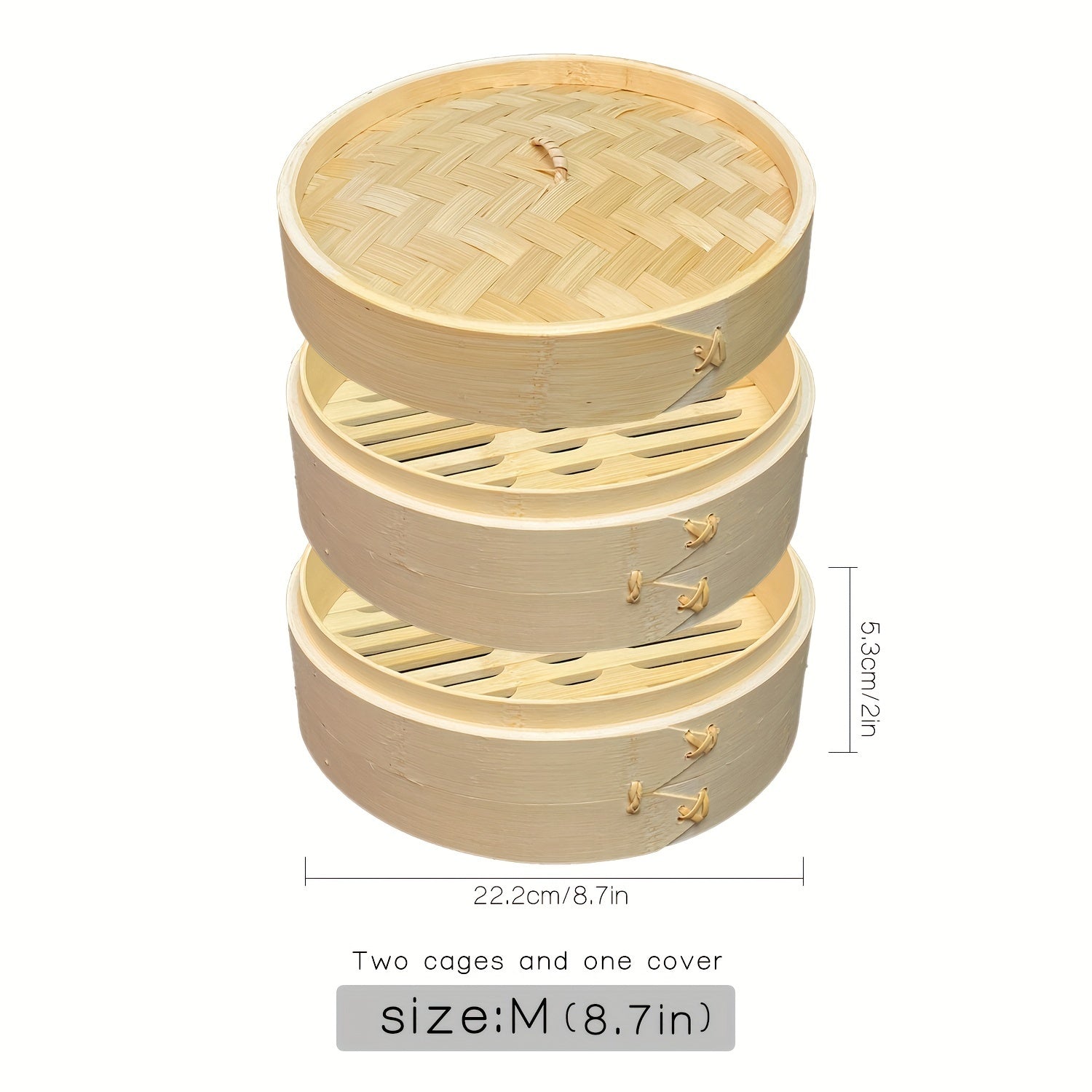 Premium ko'p qavatli bug'latgich to'plami qopqoq bilan, 3 dona - Dumplinglar, nonlar, sabzavotlar, dengiz mahsulotlari va shirinliklarni bug'latish uchun mukammal. Uyda pishirish va restoranlar uchun ideal, bug'latish qog'ozlarini o'z ichiga oladi.