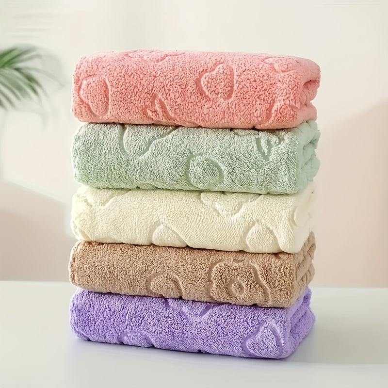 5 ta multfilmli ayiqlar va gullar sochiqlari to'plami, yumshoq so'radigan, tez quriydigan