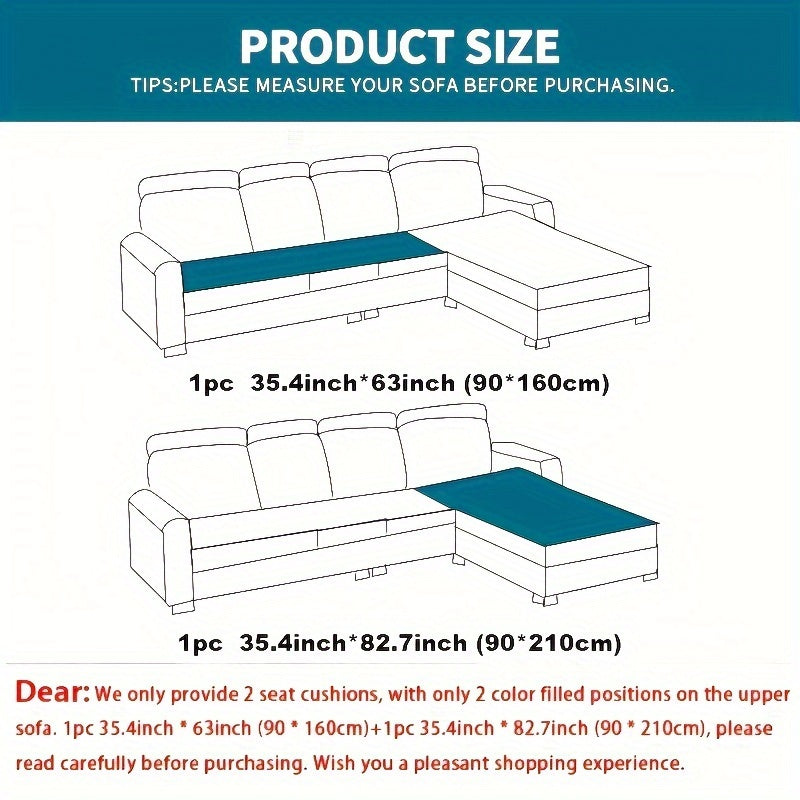 Современный набор чехлов для мягких диванов из 2 предметов, защитный чехол из искусственного меха, нескользящий, зимняя теплоизоляция, моется в машине, подходит для кресел и секционных диванов