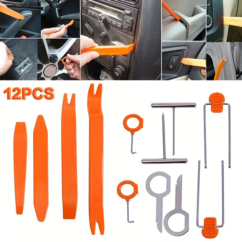 12-Piece Auto Dismantle Tool Kit Car Radio Door Panel Trim Pry Set