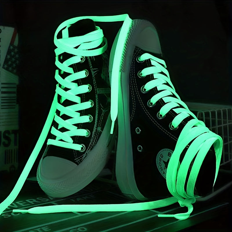 Unisex Fluorescent Glow-in-the-Dark Shoelaces for Sneakers Party Dance