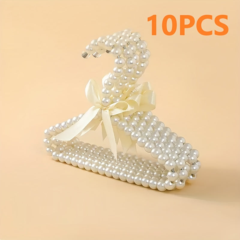Set of 3 5 or 10 Mini Small Plastic Hangers with Bow Design for Clothes Storage Organizer