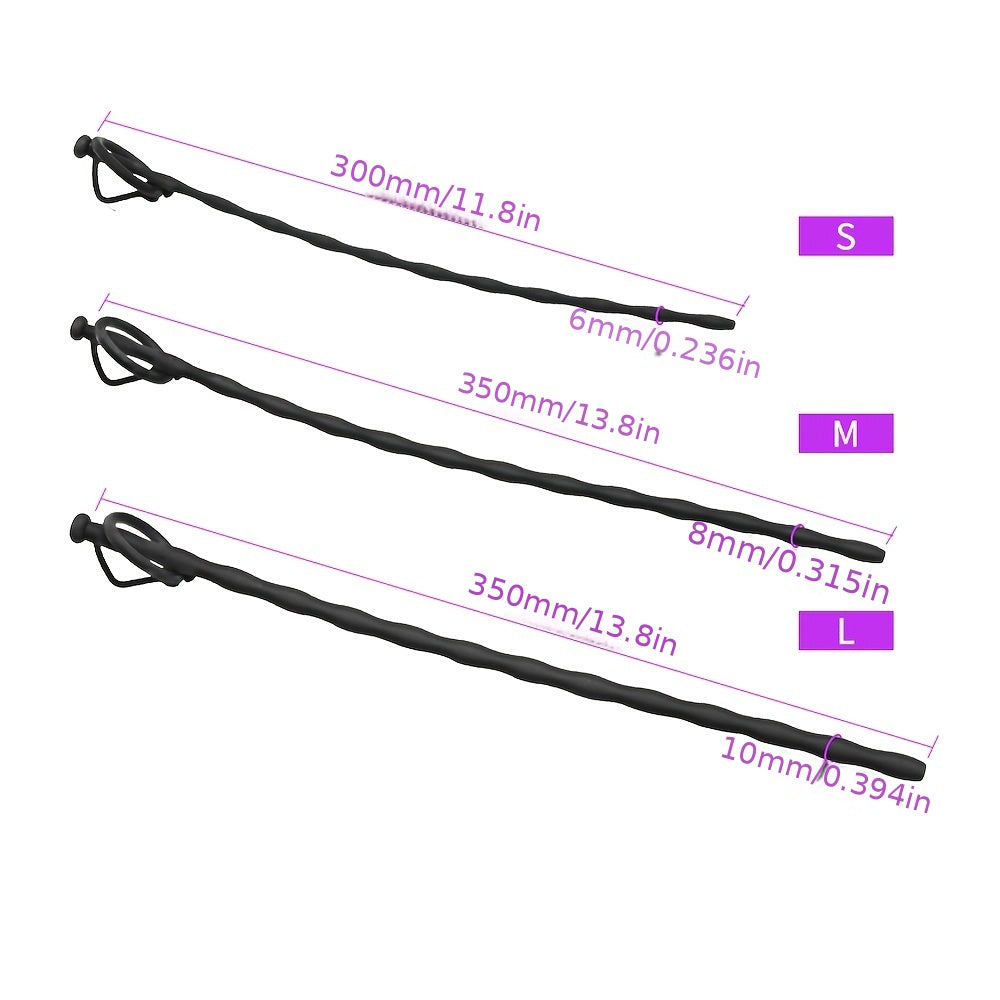 Dilatador de pene de silicona para hombres, varilla uretral para obstrucción y estimulación uretral