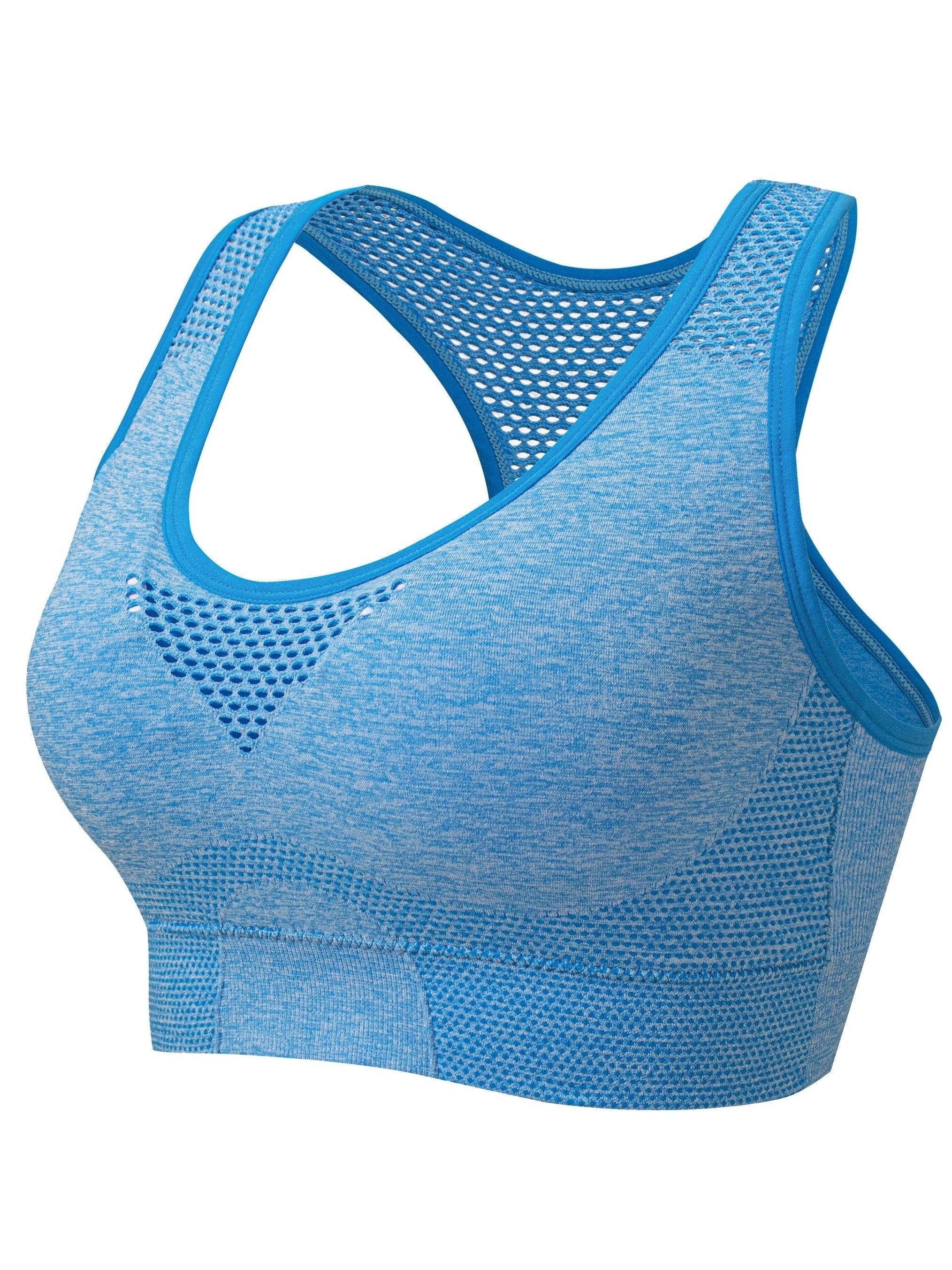Plus Size Women's Mesh Sports Bra Lightweight Summer Yoga Gym Activewear