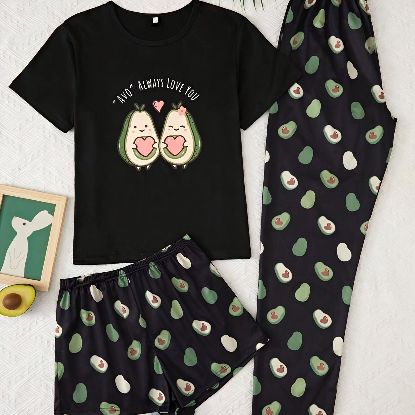 O'smir qiz uchun multfilm printli pijama to'plami