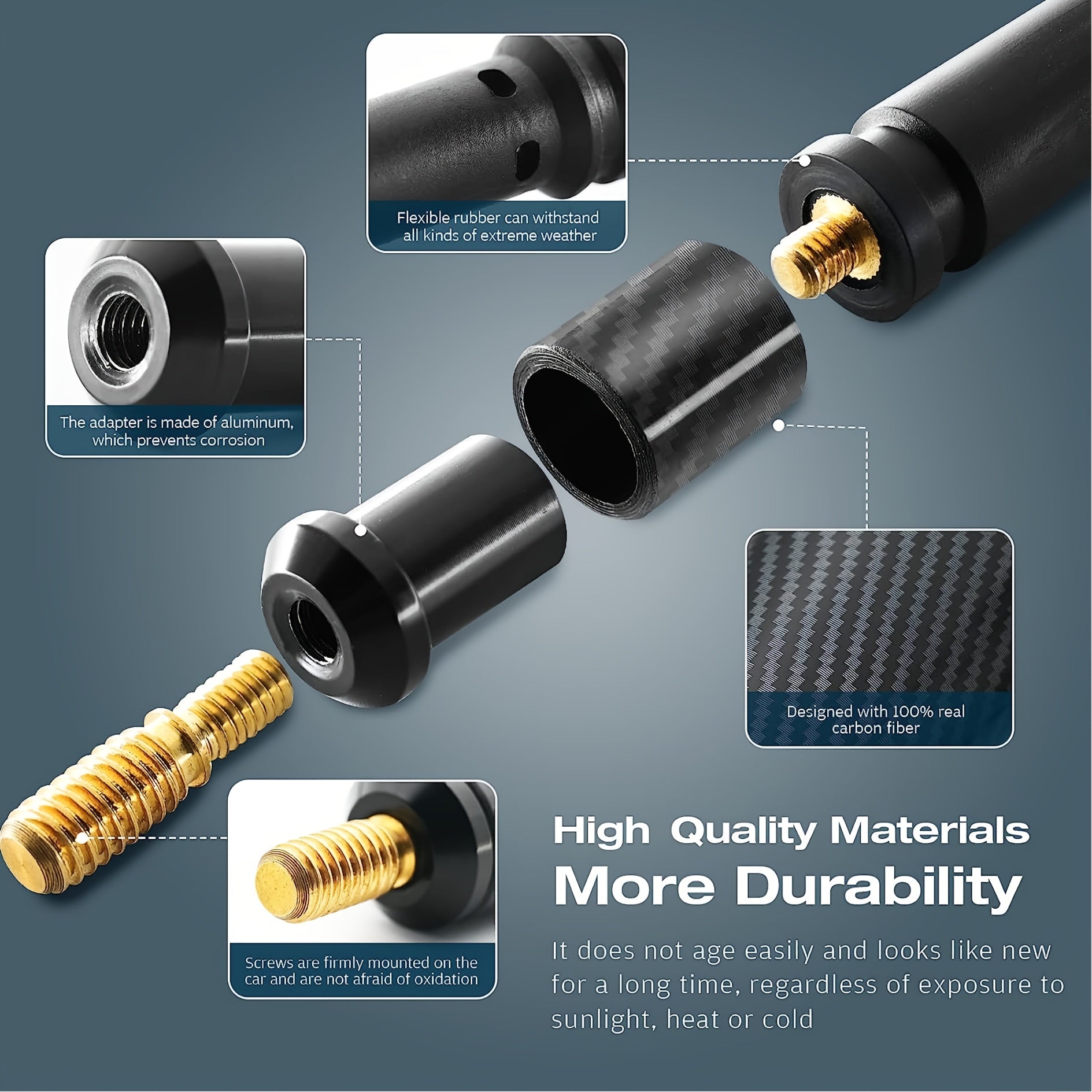 Universal Rubber Car Antenna Enhances FM/AM Reception, Flexible Bending