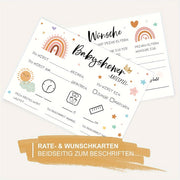 Kids Shower Quiz Game Cards for Boys and Girls Party Activity A6 Size