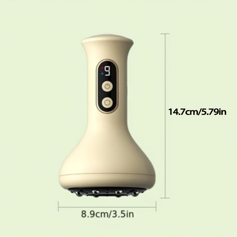 To'qqiz tezlikdagi kuping gua sha asbobi, po'lat shar massaj qiluvchi va USB ma'lumot kabeli bilan.