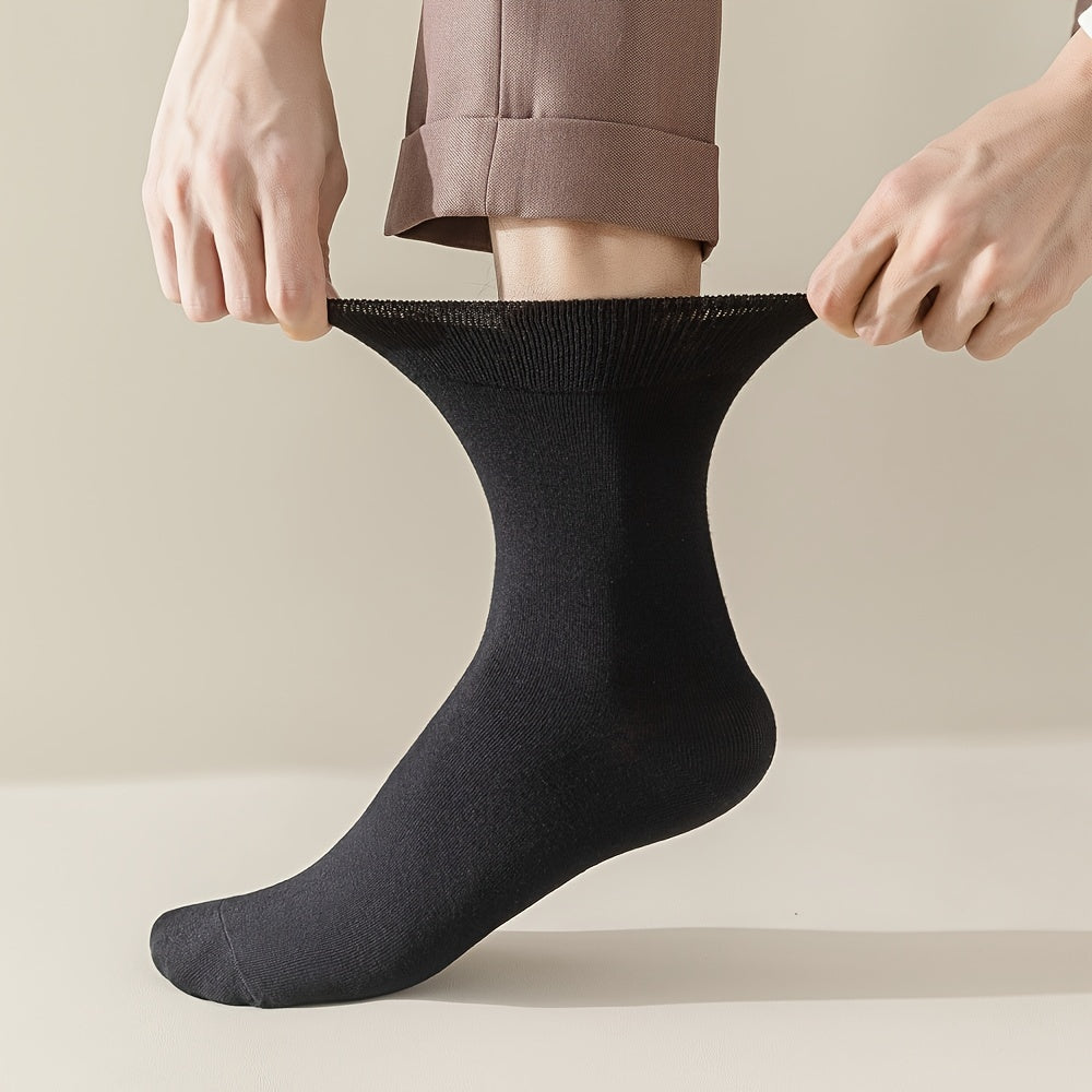 Unisex Cotton Crew Socks 6 Pairs Breathable Sweat-Absorbing Comfortable