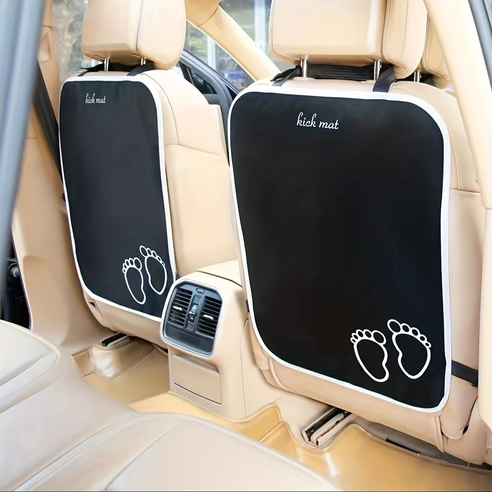 Protector de asiento trasero de coche de tela Oxford, alfombrilla antipatadas para vehículos, negro y blanco