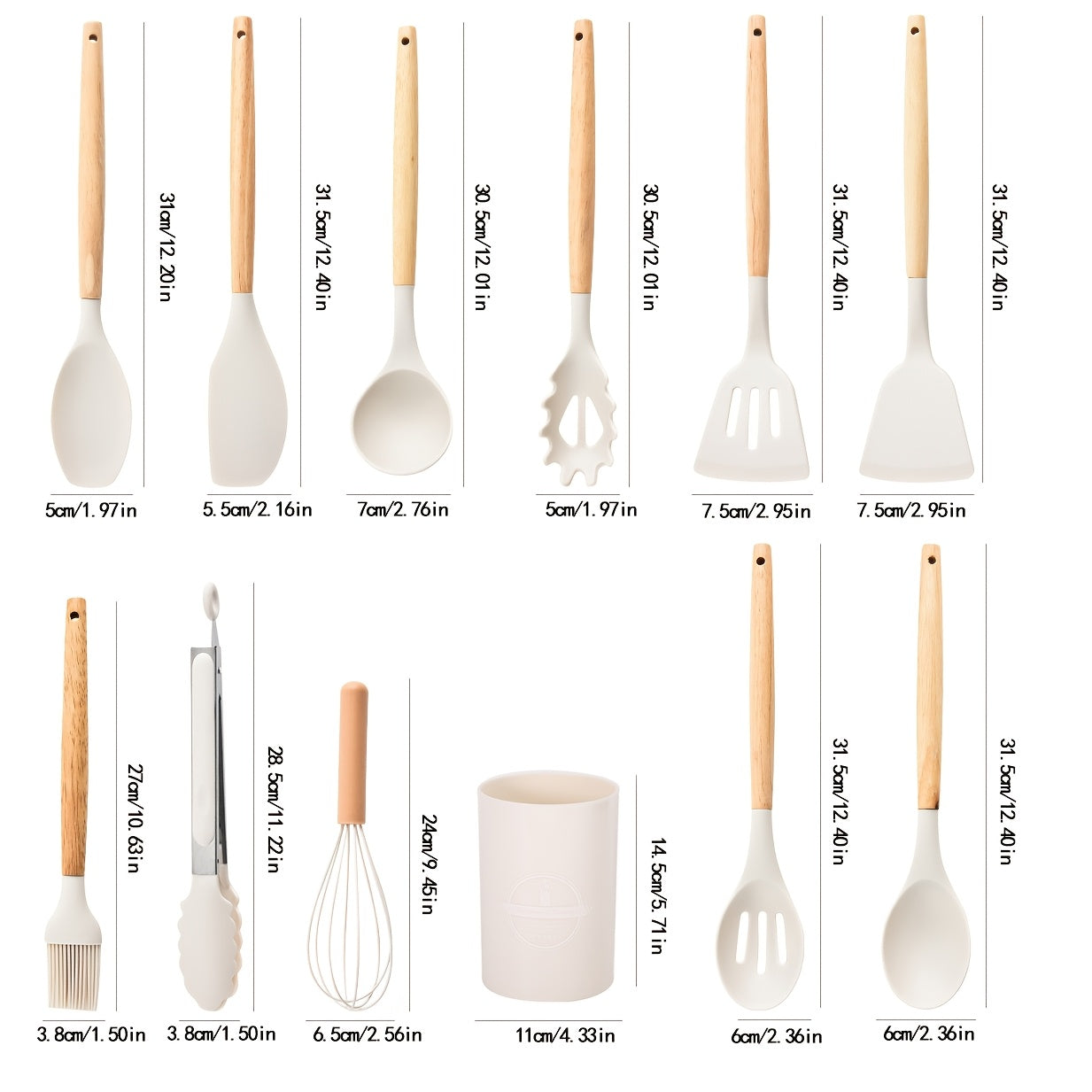 Silicone Kitchen Utensil Set Non-Stick Heat-Resistant Cooking Tools