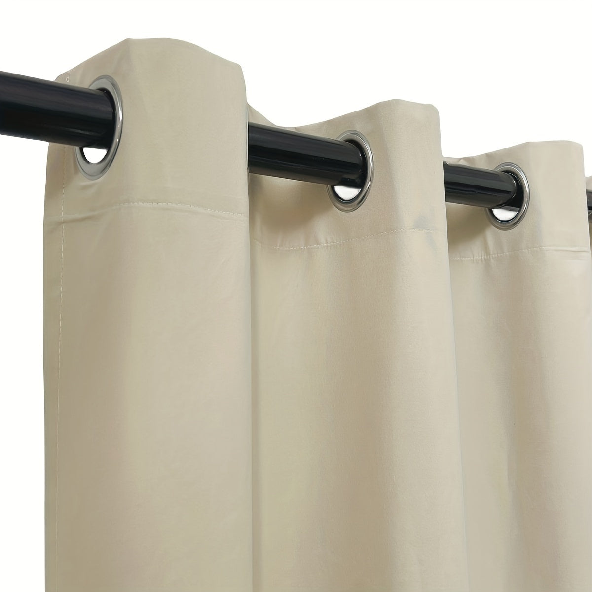 Panel de cortina opaca con aislamiento térmico y ojales de poliéster para dormitorio