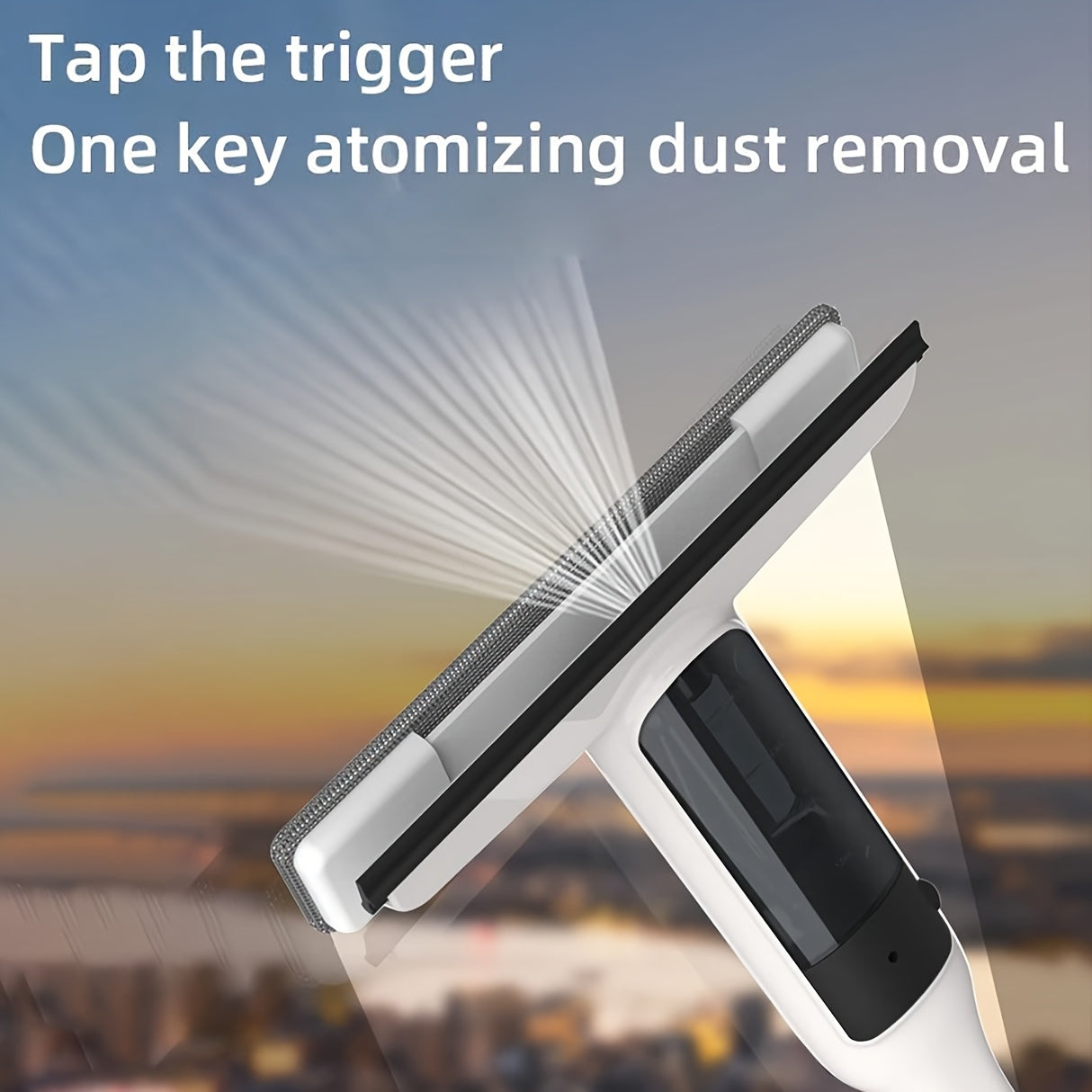 Multi-Functional Window Spray Mop with Silicone Squeegee for Floors and Windows