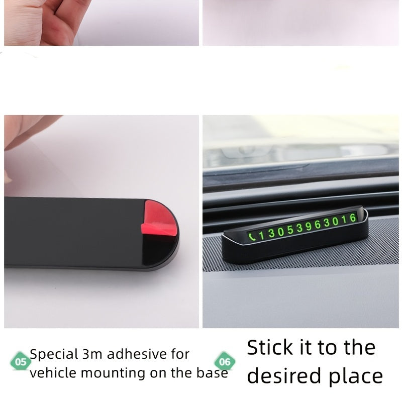 Temporary Car Parking Number Plate Digital Decoration ABS Material