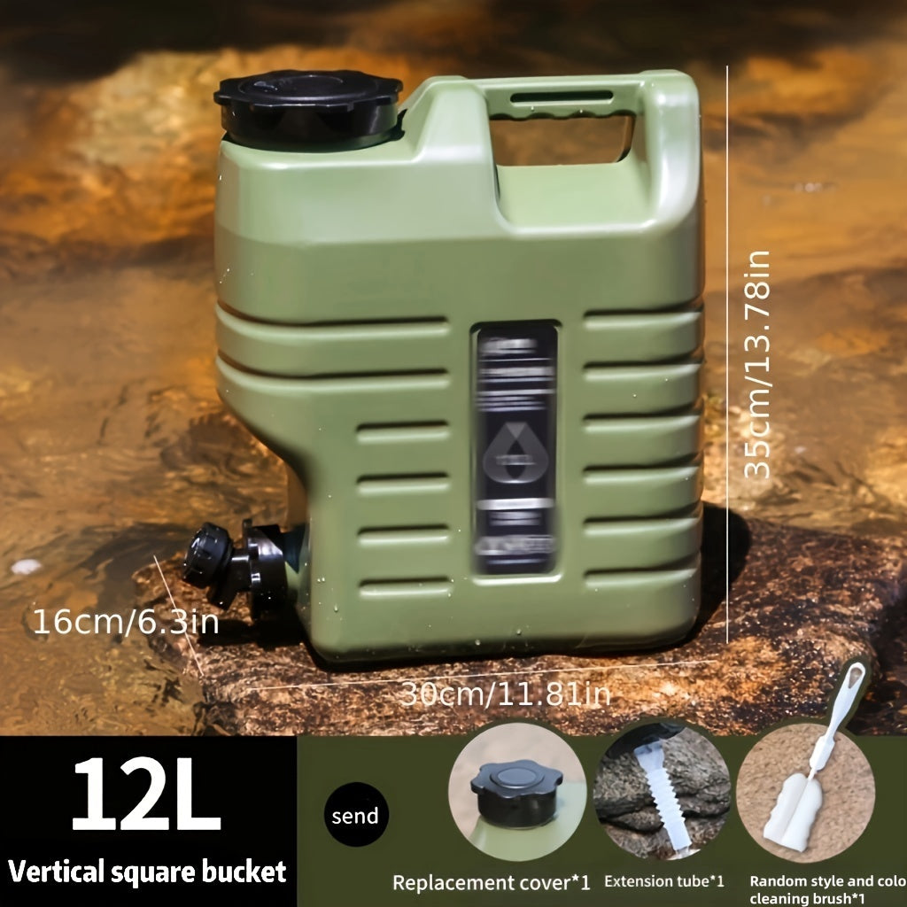 Portable Water Container with Faucet 11L 12L 18L Leak-Proof for Outdoor Activities