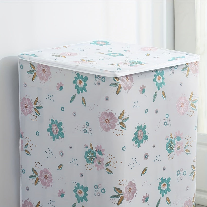 Cubierta de tela impermeable para electrodomésticos para lavadoras, funda antipolvo con diseño de tapa abatible