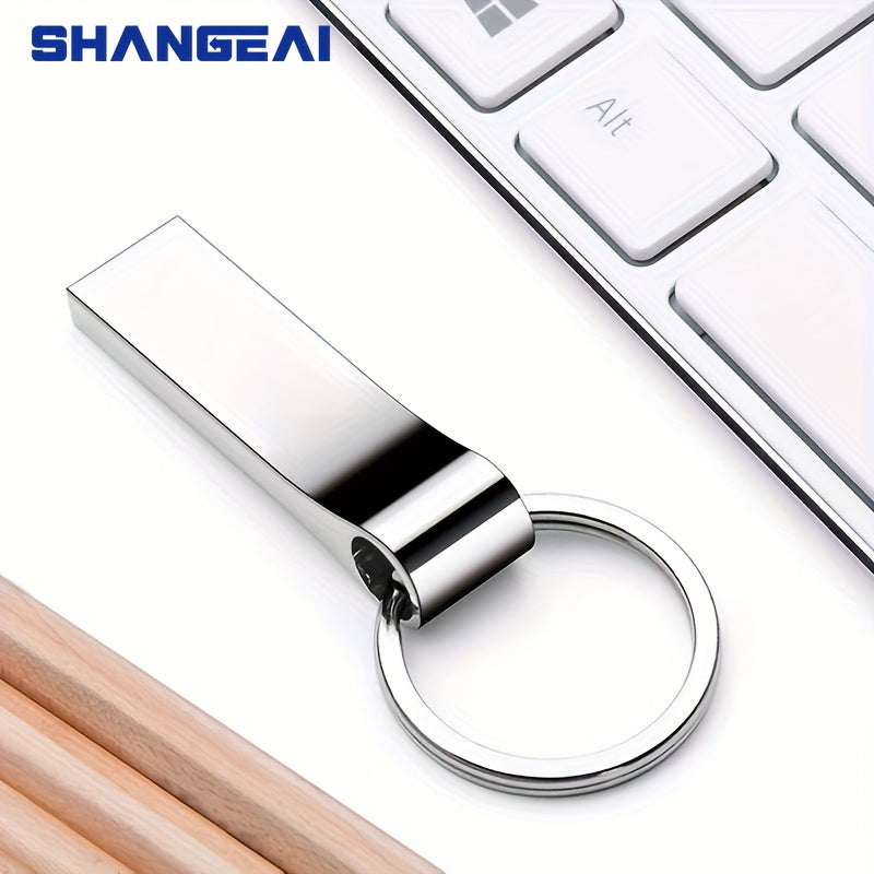 High-Speed USB 2.0 Flash Drive 128GB 64GB 32GB Metal Keychain Storage Data Transfer