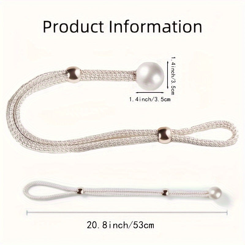 French Curtain Tiebacks with Faux Pearls, Elegant Drape Holdbacks for Home Decor