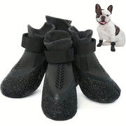 Set of 4 Waterproof Dog Shoes All-Season Breathable Durable Slip-Resistant for Small to Extra Large Breeds