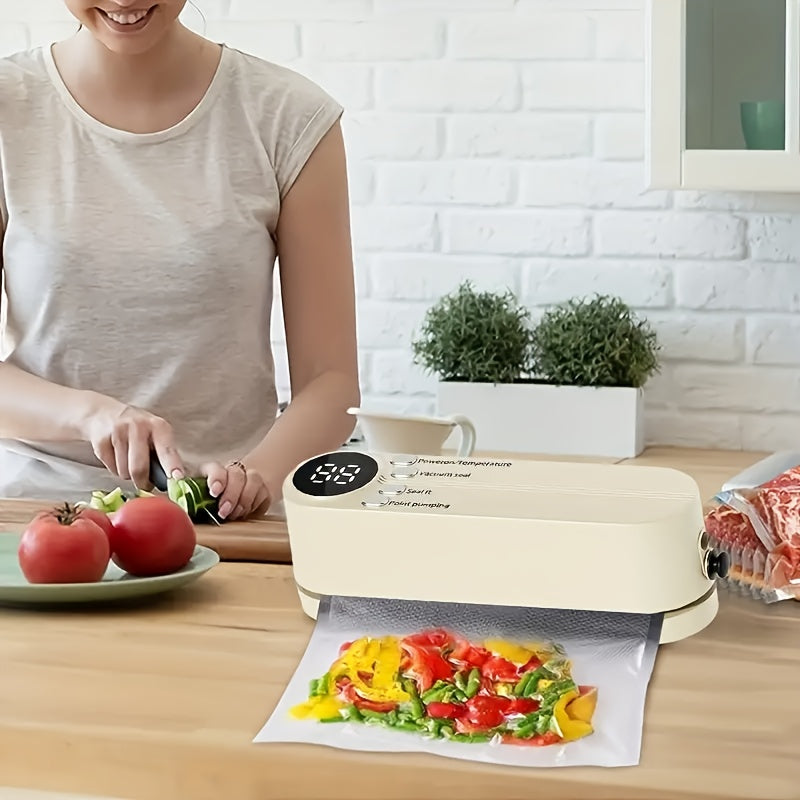 Автоматический вакуумный упаковщик с запайкой для закусок, перезаряжаемый USB аккумулятор 1200 мАч