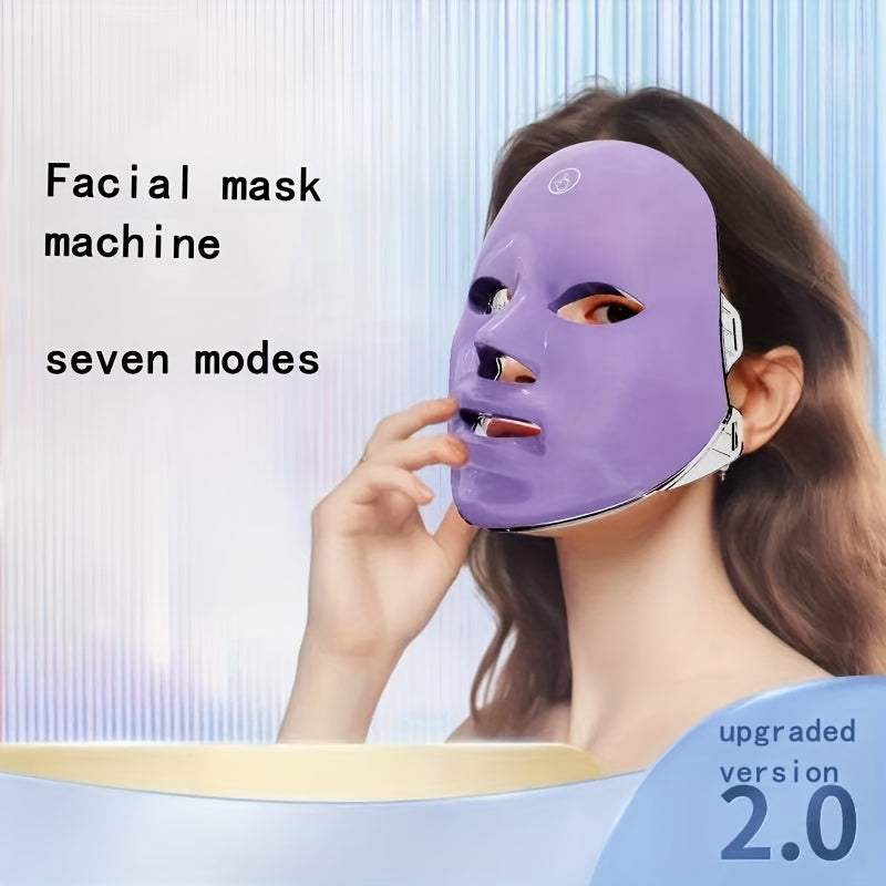 Máquina de mascarillas faciales de 7 colores con batería de litio recargable por USB para cuidado de la piel