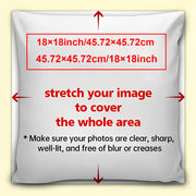 Personalized Photo Pillowcase 45.72cm Square Plush Polyester for Gifts and Home Decor