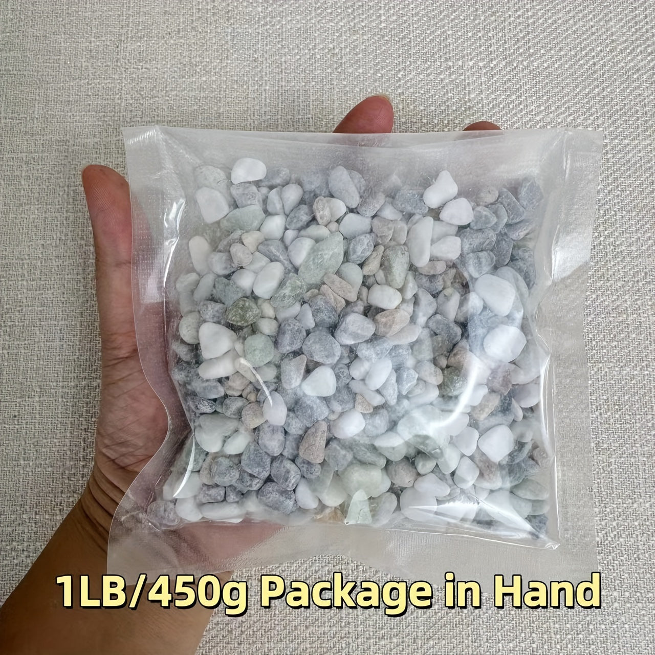 Green Crystal Pebbles for Landscaping Aquarium Gravel Home Decoration 1LB 450g