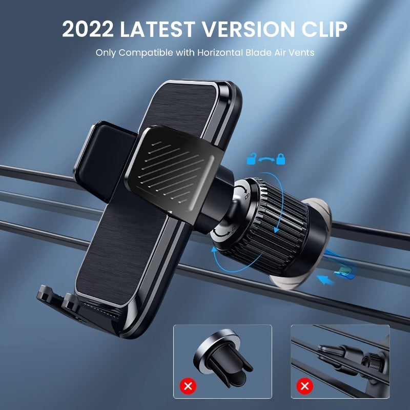 Car Air Outlet Phone Holder 4-7 Inch Rotation Stable Mount Black