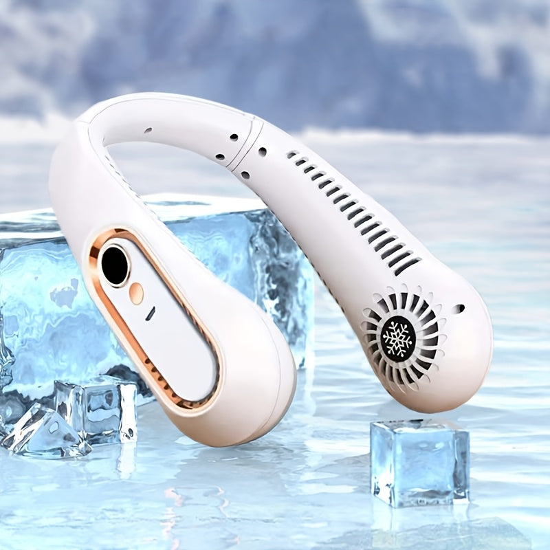 Portable Bladeless Neck Fan Rechargeable USB Indoor Outdoor Cooling