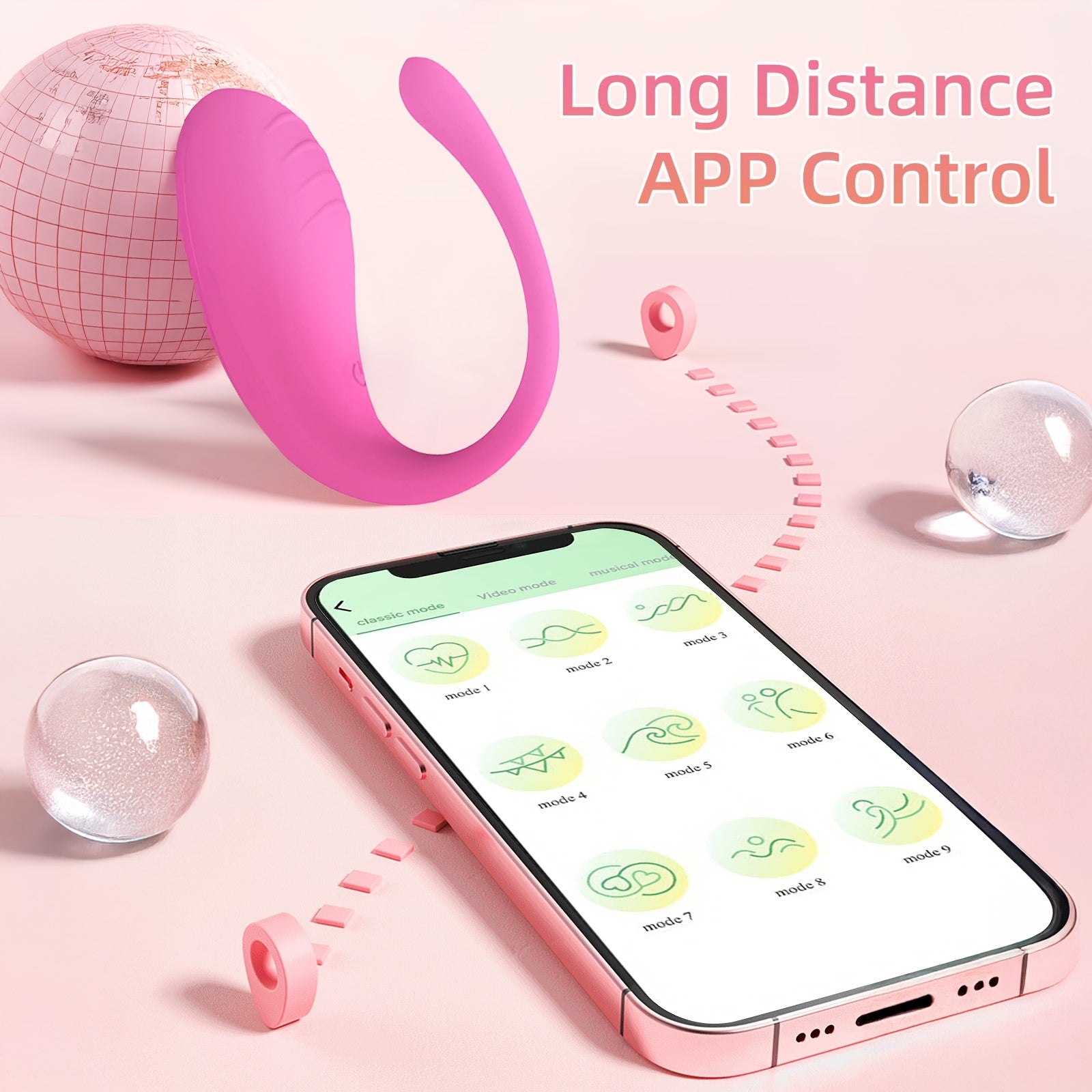 Ayollar uchun uzoqdan boshqariladigan vibratsiya qurilmasi, bir nechta vibratsiya rejimi va qayta zaryadlanadigan batareya bilan