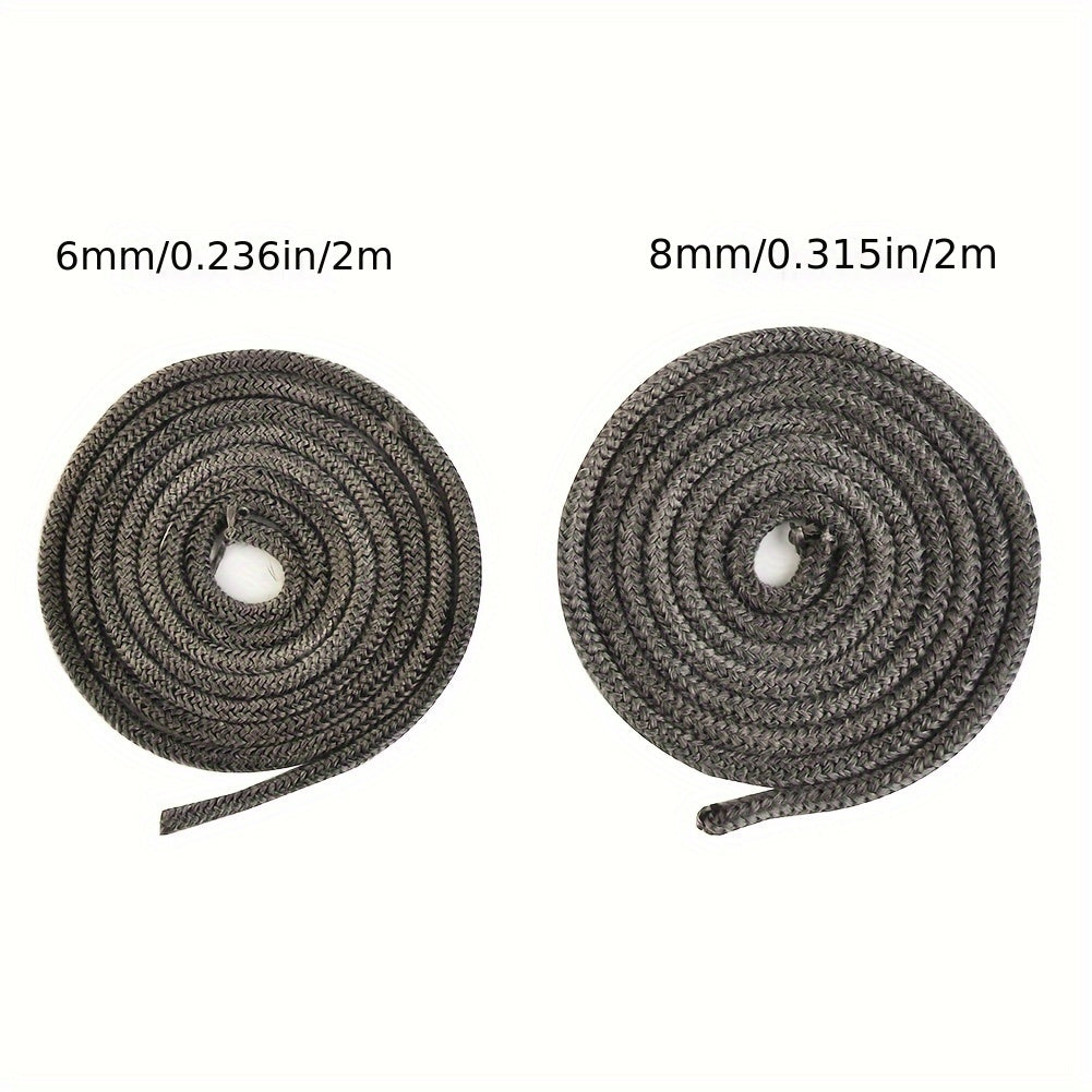 High Temperature Resistant Fireproof Seal Rope 2m for Wall Stove Black Stove Door