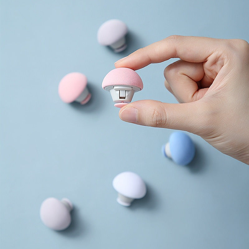 Set of 6 Pink Mushroom Bed Sheet Fasteners No-Pin One-Click Release Secure Sleep