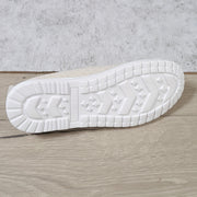 Women's Light Gray Slip-On Sneakers Breathable Knit Low-Top Elastic Ankle