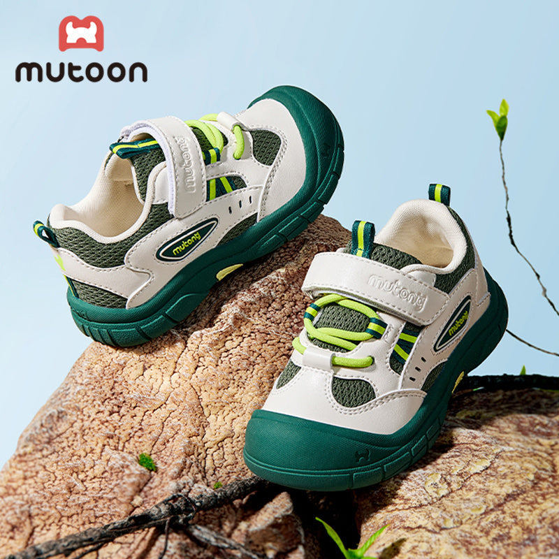 Kids All-Season Breathable Shock-Absorbing Trail Sneakers with Rubber Sole