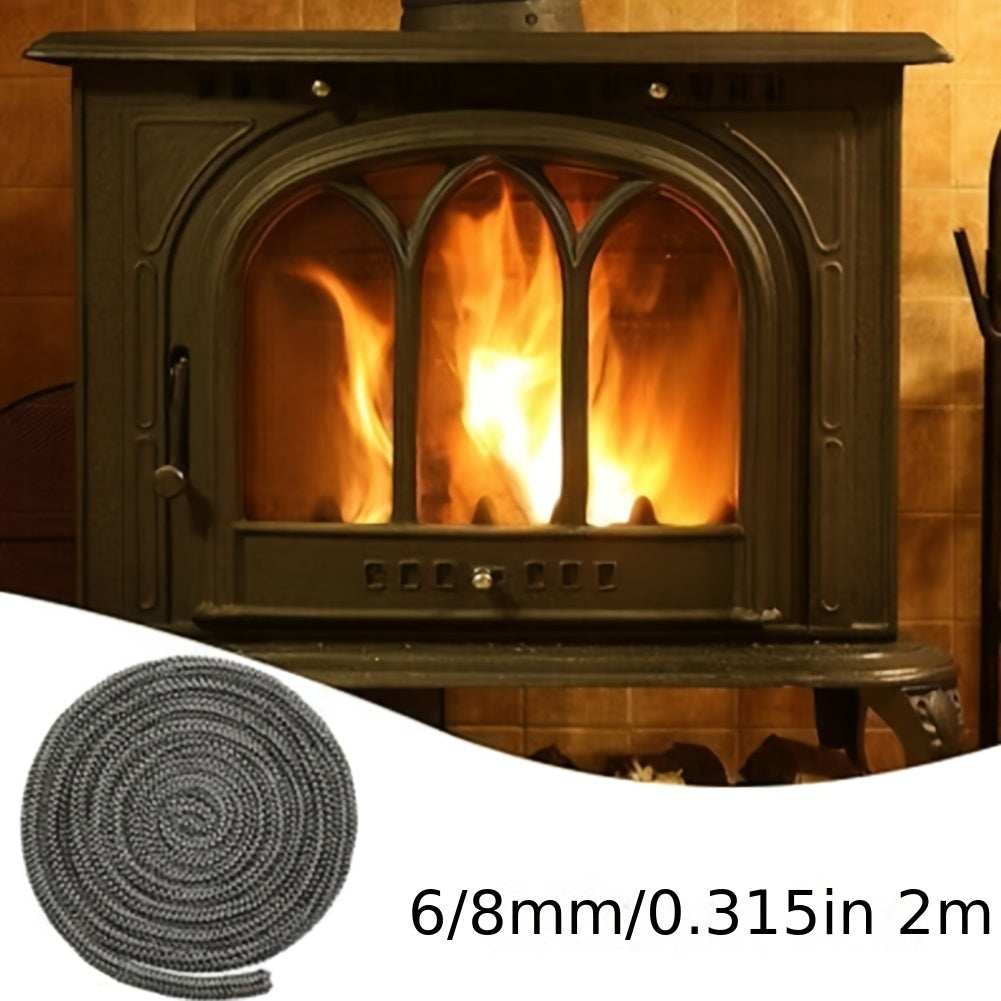 High Temperature Resistant Fireproof Seal Rope 2m for Wall Stove Black Stove Door