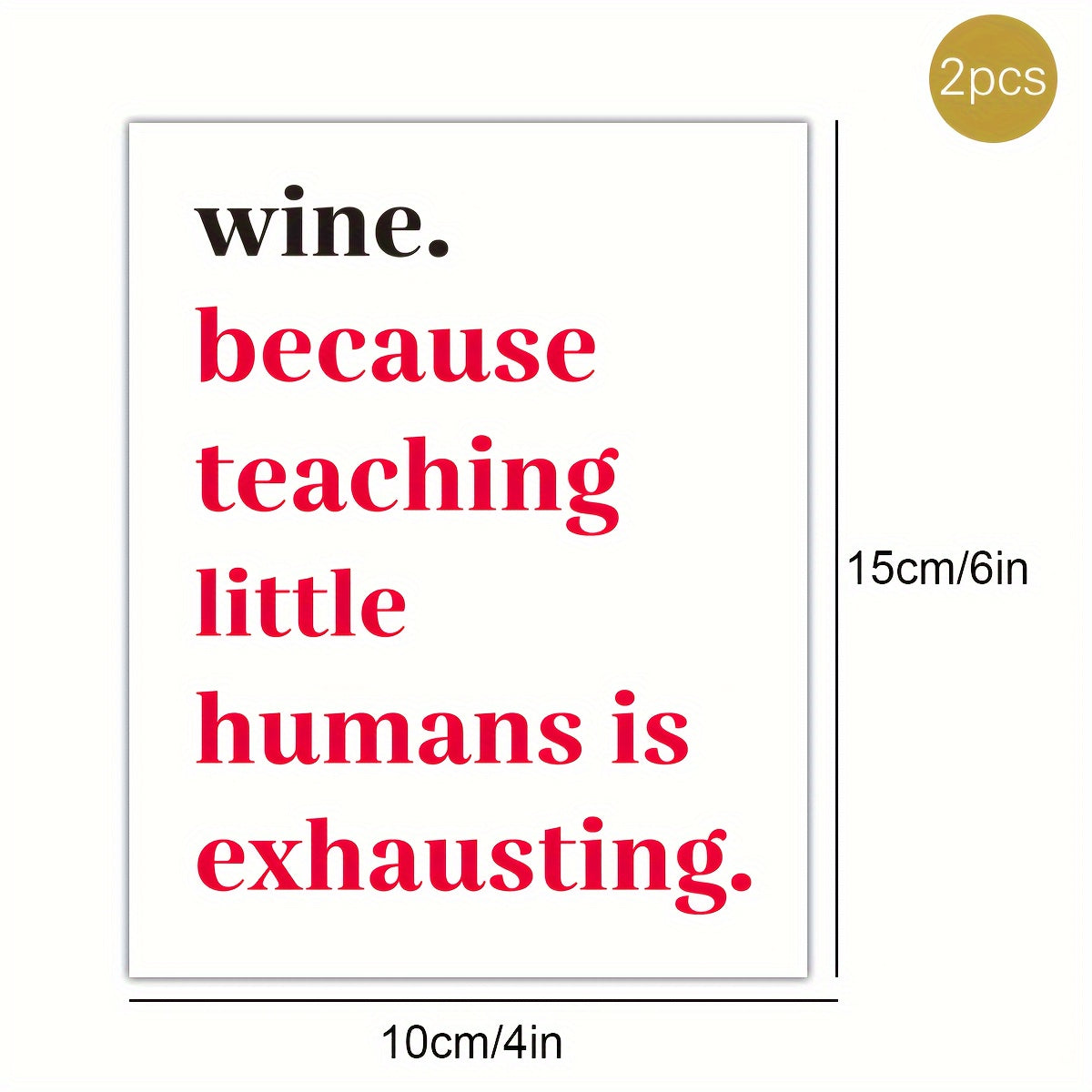 2-Piece Teacher Appreciation Wine Label Set for Christmas Gifts