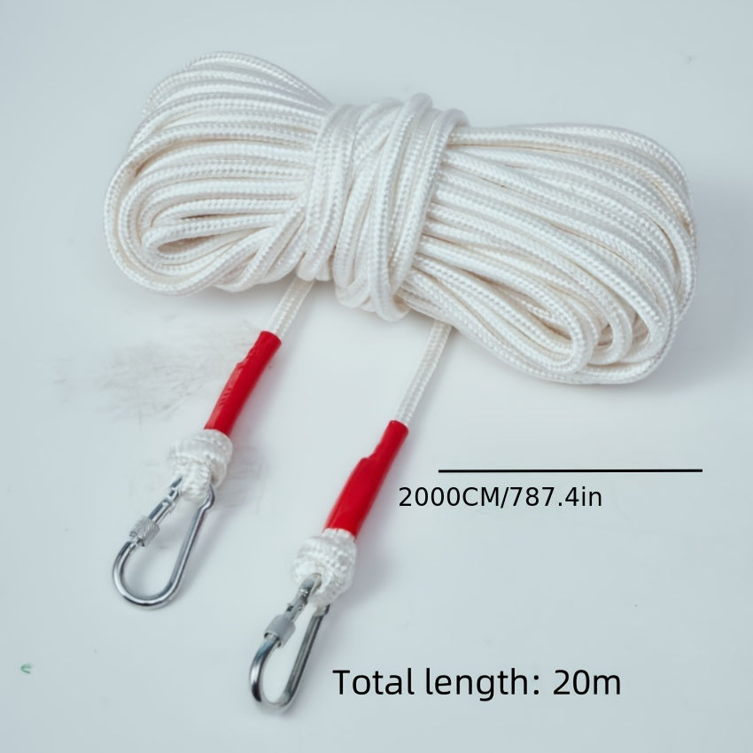 Mustahkam po'lat yadroga ega, mustahkam naylon kiyim ipi, oson o'rnatish uchun teshik ochmasdan, shamolga chidamli va sirpanmaydigan dizayn bilan, lagerda foydalanish uchun - uzunligi 1000 sm. Tabiatda kiyim osish uchun mukammal.