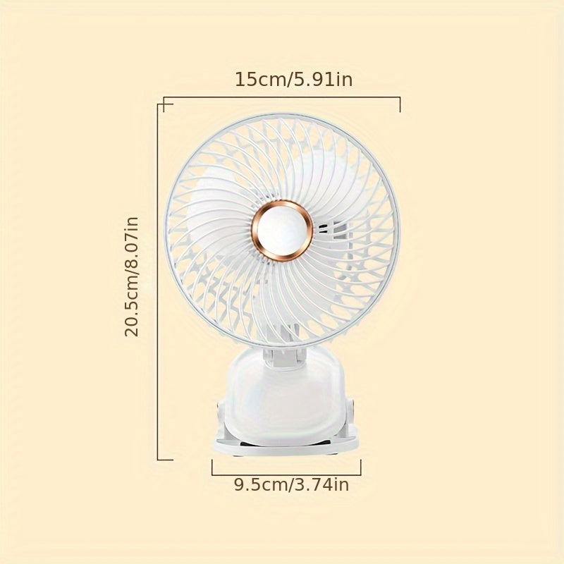 Portable USB Fan for Dorm Home Office Camping with Data Cable