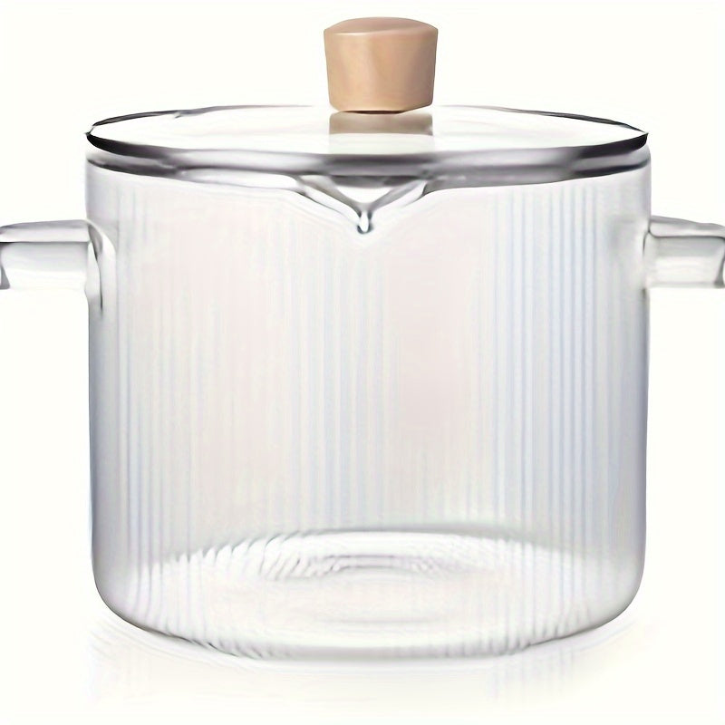 Borosilicate Glass Cookware Set with Lid Heat-Resistant Kitchenware for Stoves Ovens Induction