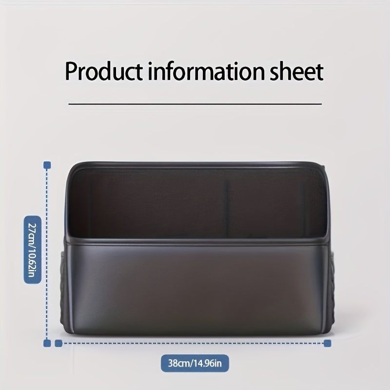 Multi-Functional Car Seat Organizer Black Storage Bag Tissue Box Cup Slot