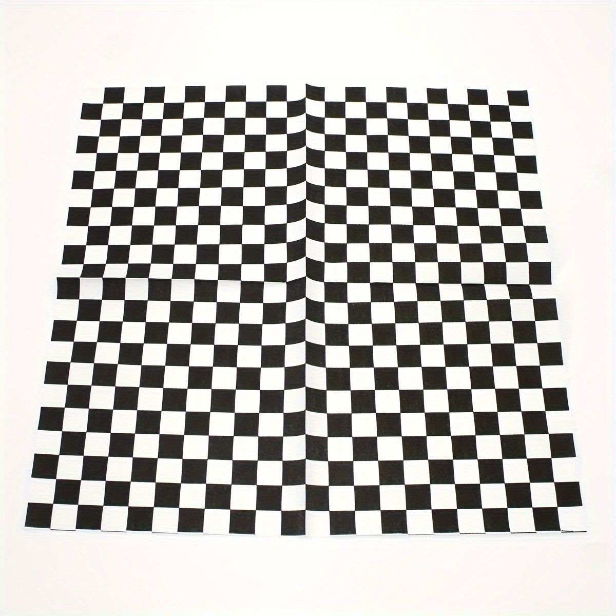 Black And White Checkered Disposable Napkins 33x33cm For Weddings Parties Holidays