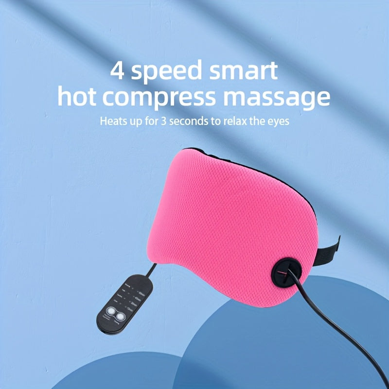 USB Heated Eye Mask with Adjustable Temperature Soft Silk for Sleeping and Relaxation