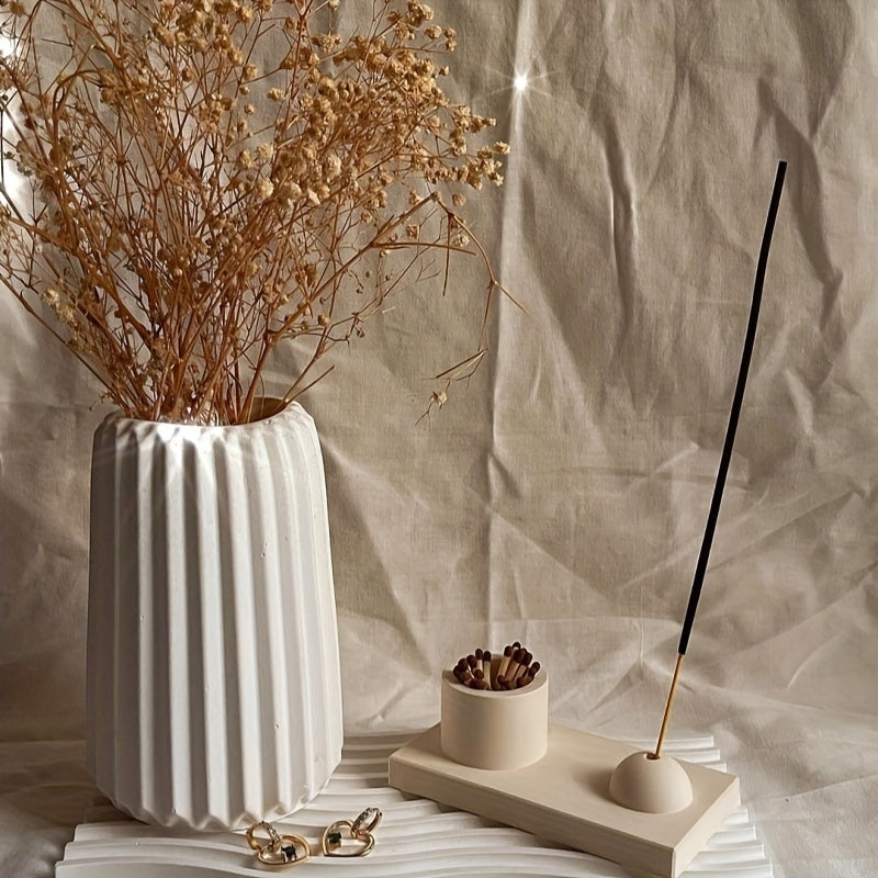 Silicone Mold for Striped Cylinder Vase and Pen Holder Epoxy Resin Craft