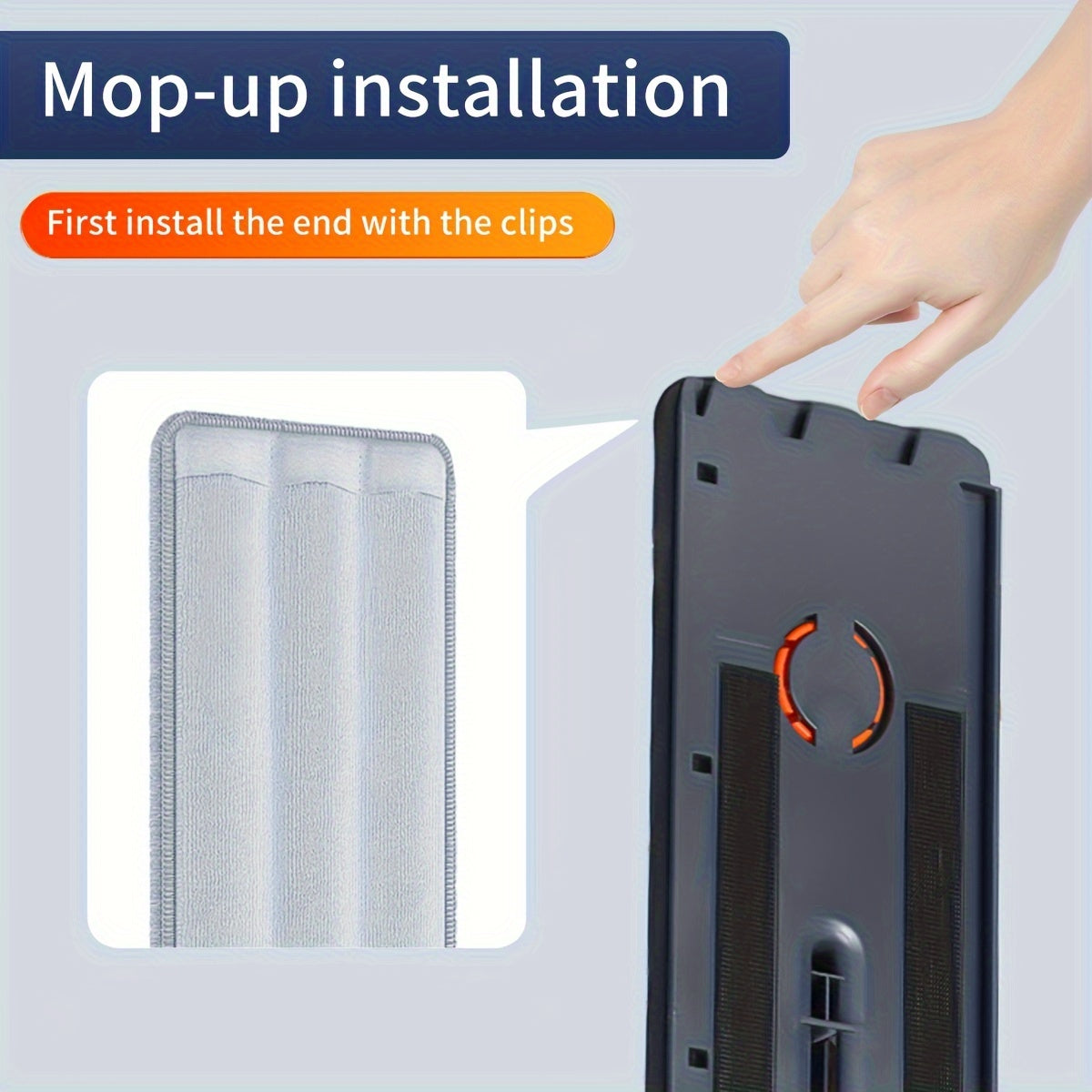 Uy uchun polni tozalash to'plami, ho'l va quruq mop, mikrotozalovchi padlar va asboblar bilan