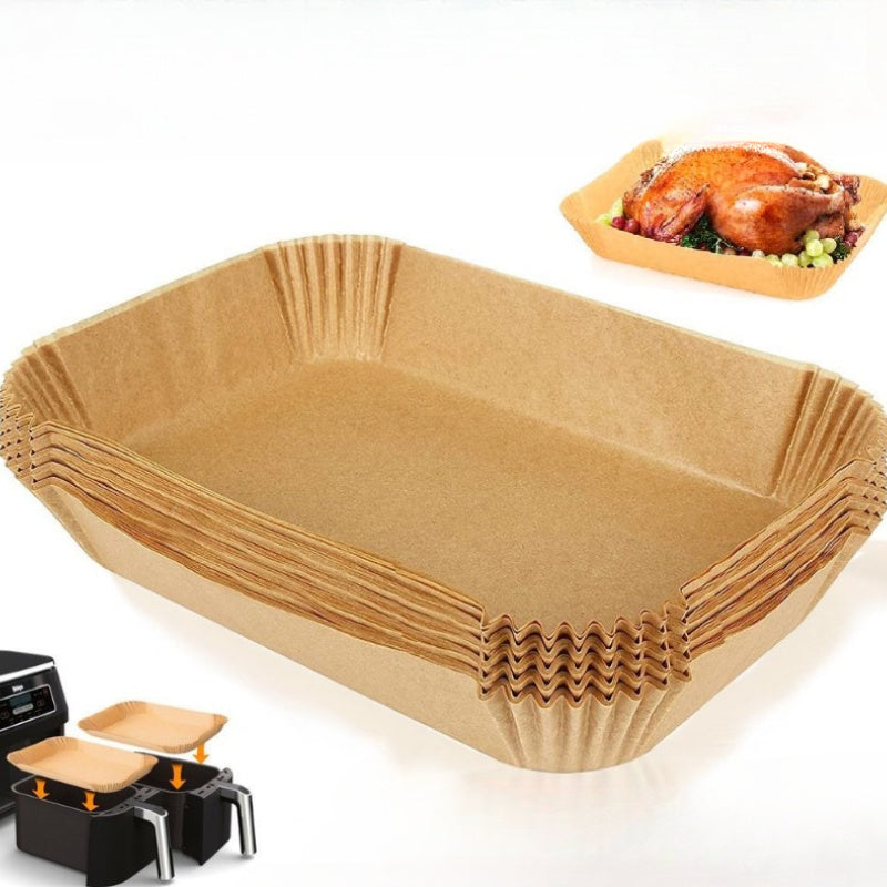 50/100 Pieces Rectangular Non-Stick Baking Paper Sheets for Oven Microwave Air Fryer