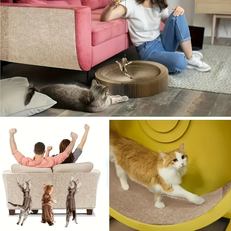 Self-Adhesive Cat Climbing and Scratching Mat with Scratching Board and Tree Stand