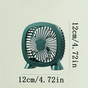 USB-Powered Desktop Mini Fan in White Green Pink for Office Dorm Home Use