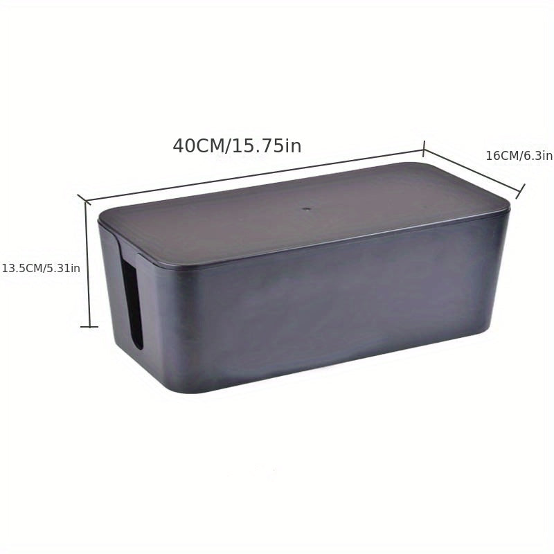 Caja de almacenamiento de cables de plástico para organizar cables y regletas